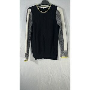 Victoria's Secret Crewneck Knitted Pullover Sweater Black Gray Women's Medium